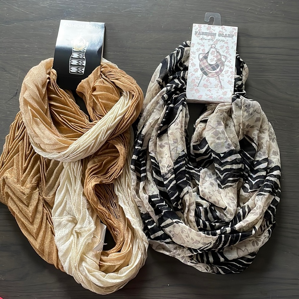 Two Fashion Scarfs, NEW